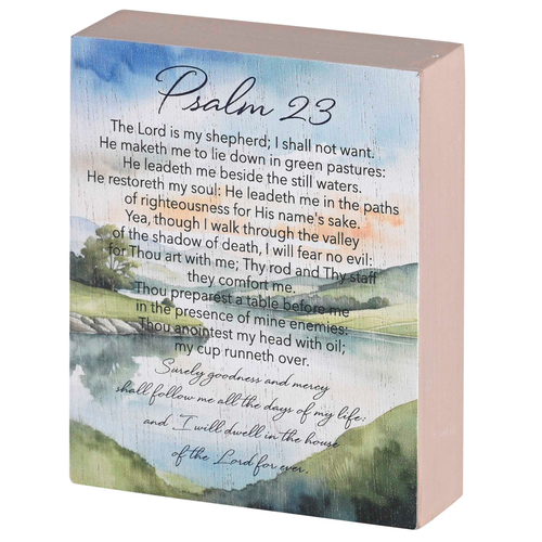 Tabletop Plaque Psalm 23 Valley - 603799706247