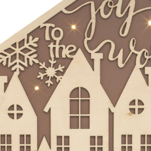 Christmas Advent Calendar Joy to the World Wood Hanging Wall Decor - 880016834468