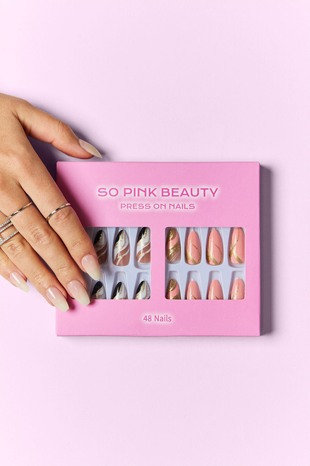 SO PINK BEAUTY Press On Nails 2 Packs - 300036731740