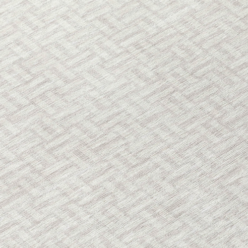8' Ivory And Silver Round Geometric Washable Indoor Outdoor Area Rug - 608219140809