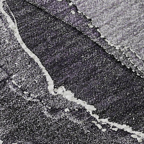 10' X 14' Purple And Charcoal Abstract Washable Area Rug With UV Protection - 880024687933
