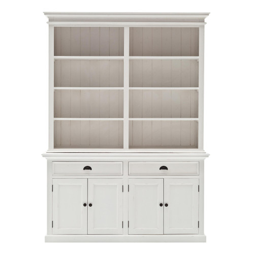 Classic White Hutch Bookcase Unit - 808230072619