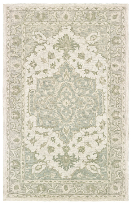 9' X 12' Green Wool Hand Tufted Area Rug - 808230060661