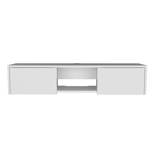 49" White Floating Mount TV Stand - 608219275860