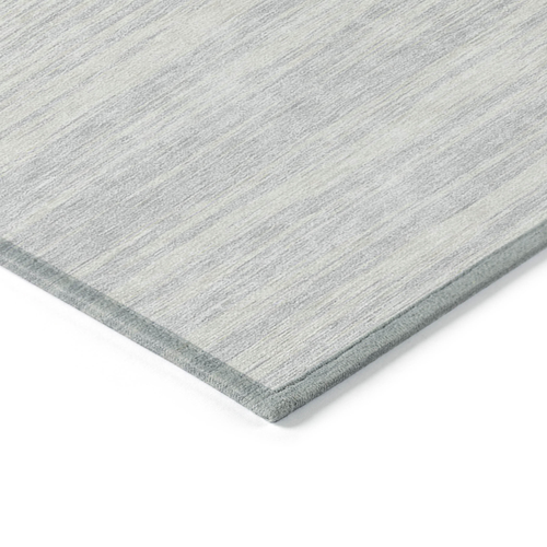 9' X 12' Silver And Ivory Abstract Washable Indoor Outdoor Area Rug - 880016389623