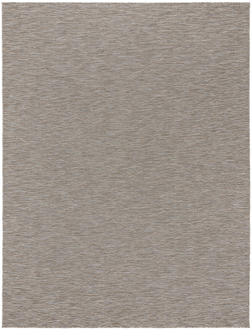 9' X 12' Gray And Light Gray Geometric Indoor Outdoor Area Rug - 880016702439