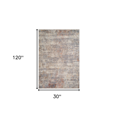 Brick Floral Medallion Runner Rug With Fringe - 880016793949