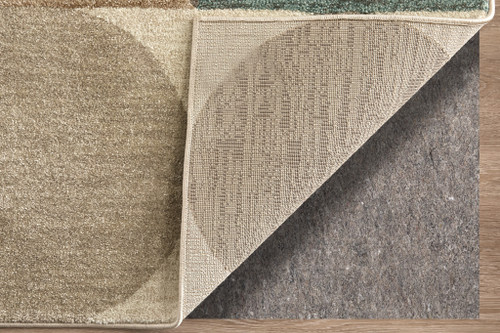 10' X 13' Ivory Brown And Blue Checkered Area Rug - 880016682670