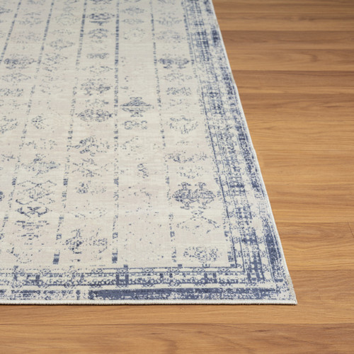 2' X 5' Gray Abstract Washable Non Skid Area Rug - 606114794134