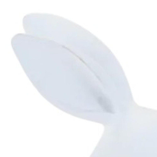 Set of Two White Polyresin Rabbit Figurines - 880024825281