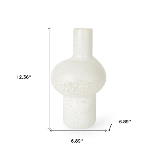 Mottled Handblown Glass Table Vase - 880016746075
