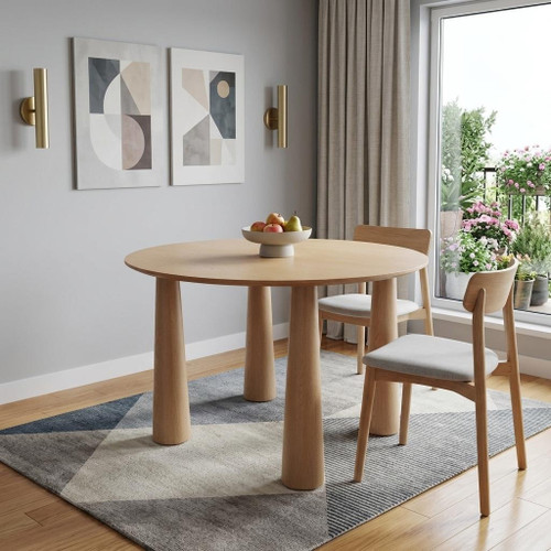 79" Natural Solid Wood Oval Dining Table - 880016393675