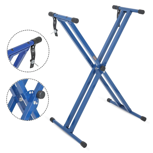 Keyboard Stand Double X Style Adjustable Lift Piano Riser For 49 To 88 Keys  - 810144132044