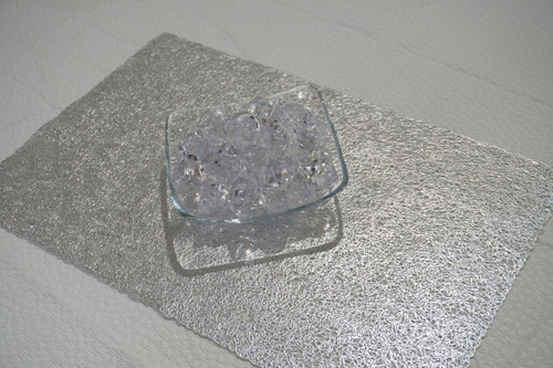 18" Set of Four Silver Vinyl Placemats - 880024793085