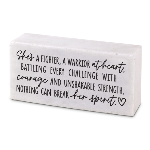 Plaque Block Shes A Fighter A Warrior - 667665540090