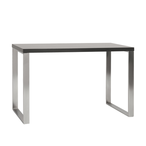 47" Gray and Silver Wood and Stainless Steel Sled Writing Desk - 608219064921