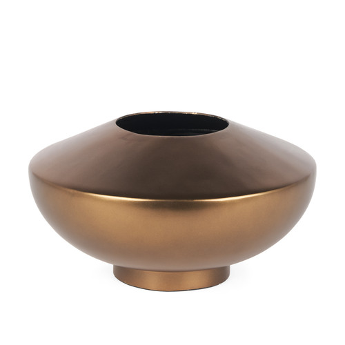 6" Antiqued Bronze Metal Table Vase - 880016411492