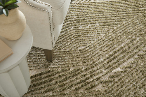 2' X 3' Green And Tan Abstract Area Rug - 880024512693