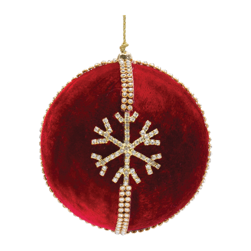 Jeweled Snowflake Ball Ornament 