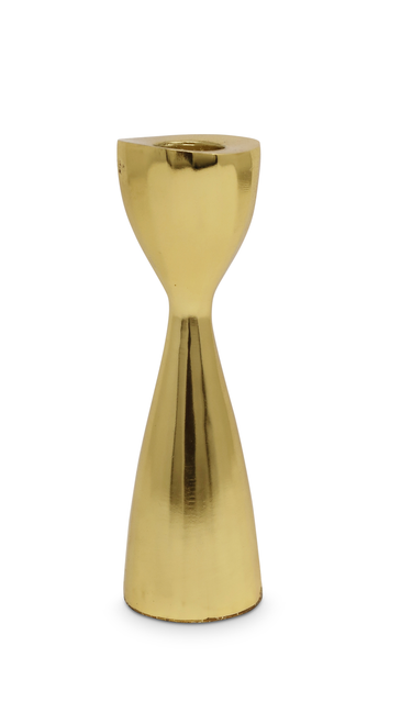 6" Gold Stainless Steel Tabletop Taper Candlestick - 880016497793