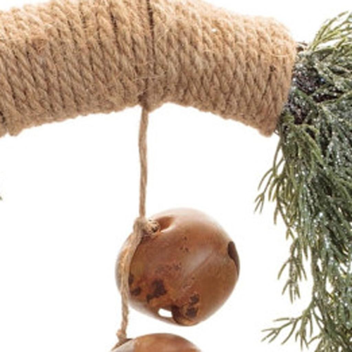 Pine And Jingle Bells Artificial Christmas Wreath - 880016742725