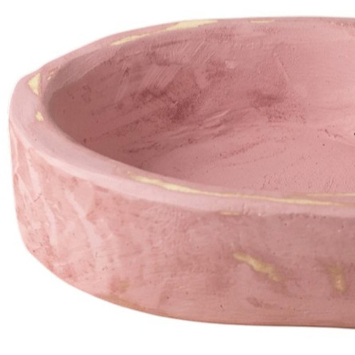6" Pink Solid Wood Oval Dough Bowl - 880024756127
