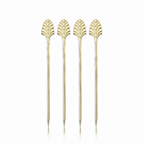 Gold Art Deco Cocktail Picks By Viski - 842094194872