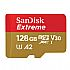 SanDisk Extreme, microSDXC, Memory Card, 128GB, UHS-I, 4K, Class 10, with Adapter, up to 190MB/s - 619659189464