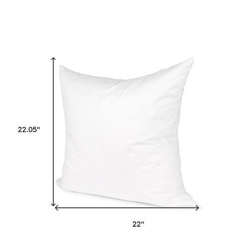22" White Cotton Down Blend Throw Pillow Insert - 880016778816