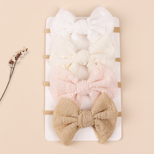 Baby Simple Style Bow Tie Hair Tape For Children - 716252314276