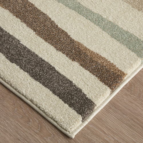 10' X 13' Ivory Brown And Blue Abstract Area Rug - 880016758009