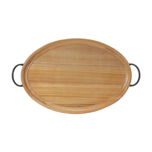 Natural Wood Tray with Handles  - 746427881111