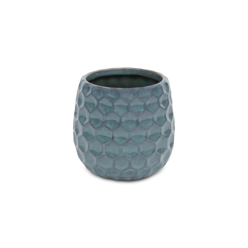 Ceramic 15 Ounce Round Distressed Pot Planter - 880024769622