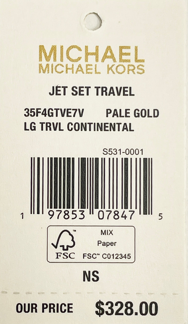Michael Kors Jet Set Travel Center Stripe Signature Continental Wallet - 197853078475