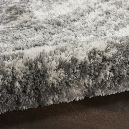 5' X 7' Charcoal and Ivory Abstract Shag Area Rug - 608219265304