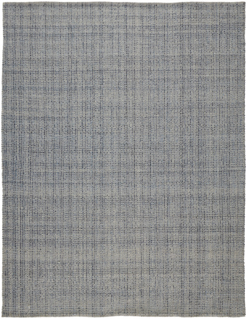 12' X 15' Gray Ivory And Blue Hand Woven Area Rug - 606114136941