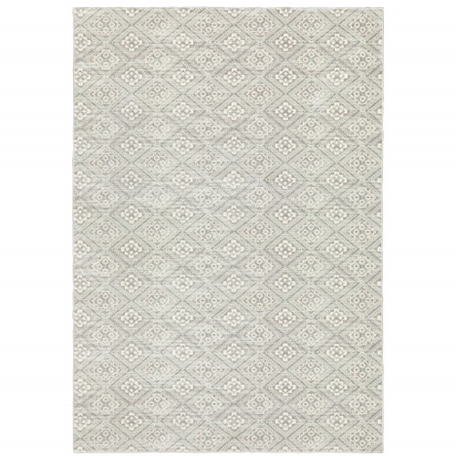 Homeroots Home Decor 6' x 9' Beige Brown Tan and Blue Green Abstract Power Loom Stain Resistant Area Rug