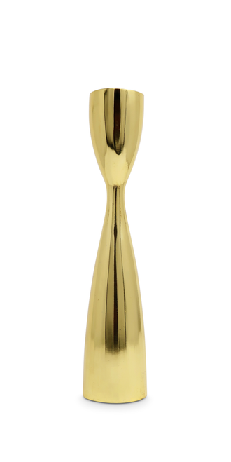 10" Gold Stainless Steel Tabletop Taper Candlestick - 880016823233