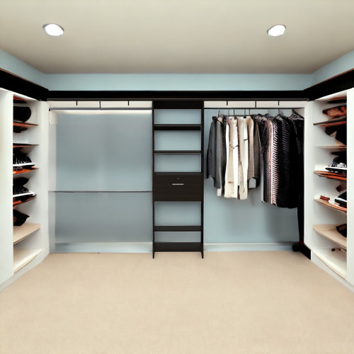118" Black Manufactured Wood Organizer