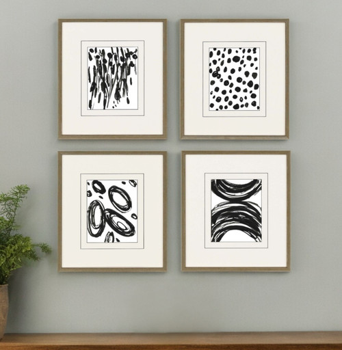 Set Of Four Perception Gold Framed Print Wall Art - 606114917380