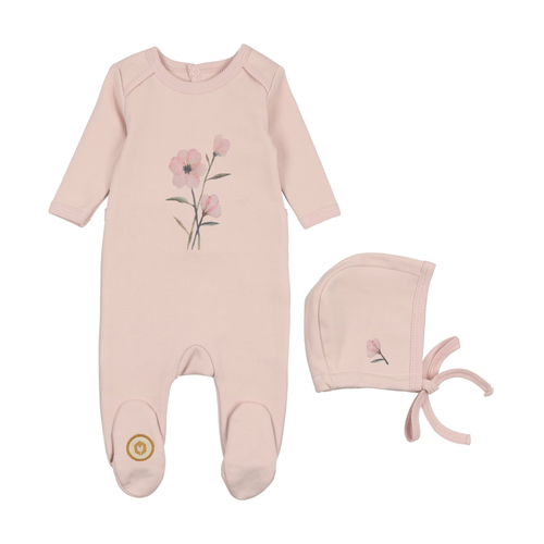 Whimsical Blooms Footie & Hat Set - 738019498265