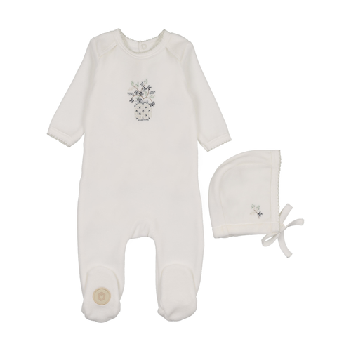 Vase & Vine Footie & Hat Set - 735525897131