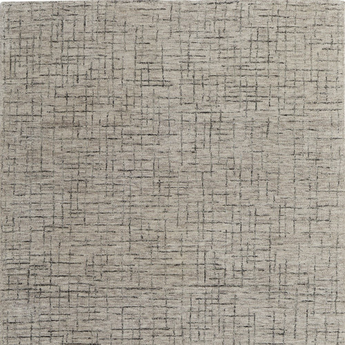 9' X 12' Ivory and Gray Wool Hand Tufted Distressed Area Rug - 608219123376