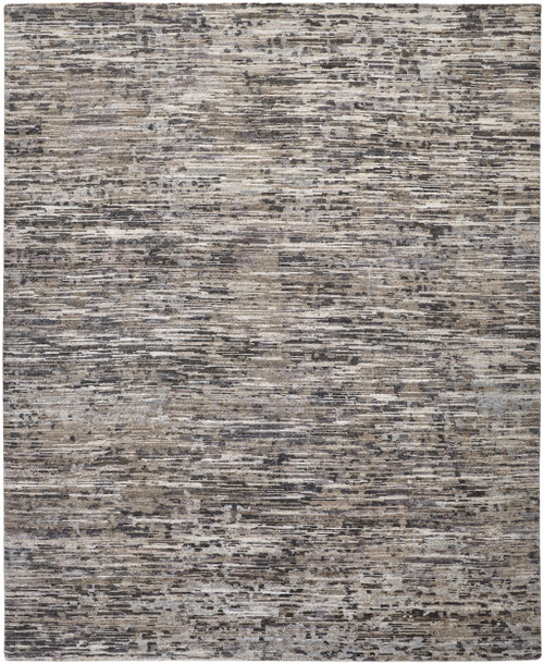 Homeroots Home Decor 4' X 6' Gray Blue and Silver Wool Abstract Hand Knotted Area Rug