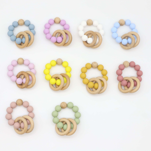 Baby Multicolor Chewable Teether Chain Soothing Chain - 643491122891