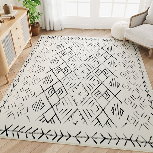Abstract Geometric Washable Area Rug - 880016593105
