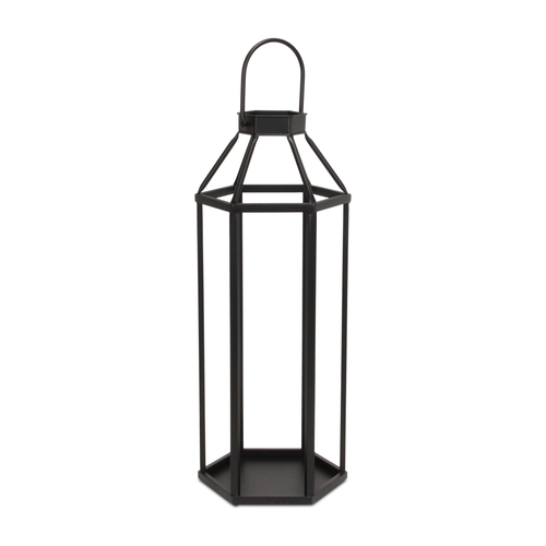 Geometric Metal Floor Lantern Candle Holder - 880016435139