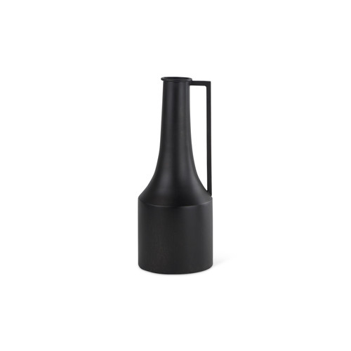 14" Black Metal Jug Vase - 880024991320