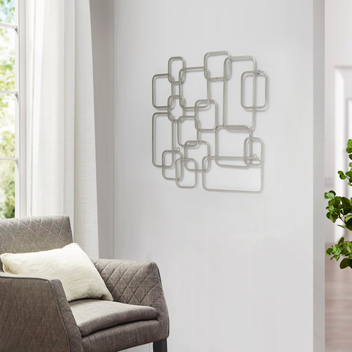 Geometric Metal Abstract Hanging Dimensional Sculpture - 880016438819