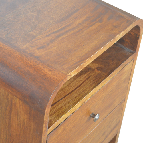 Chestnut Solid Wood Two Drawer Nightstand - 880016666595